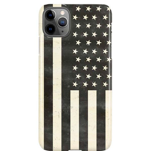 Black & White USA Flag iPhone 11 Pro Max Lite Case