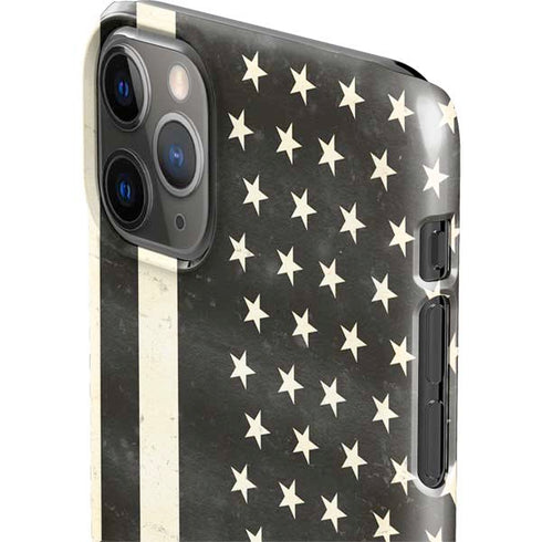 Black & White USA Flag iPhone 11 Pro Max Lite Case