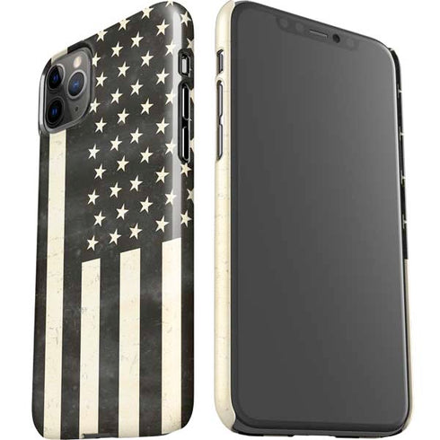 Black & White USA Flag iPhone 11 Pro Max Lite Case