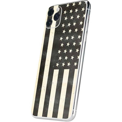Black & White USA Flag iPhone 11 Pro Max Skin