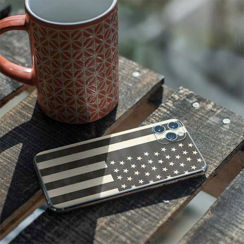 Black & White USA Flag iPhone 11 Pro Max Skin
