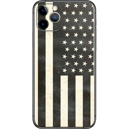 Black & White USA Flag iPhone 11 Pro Skin