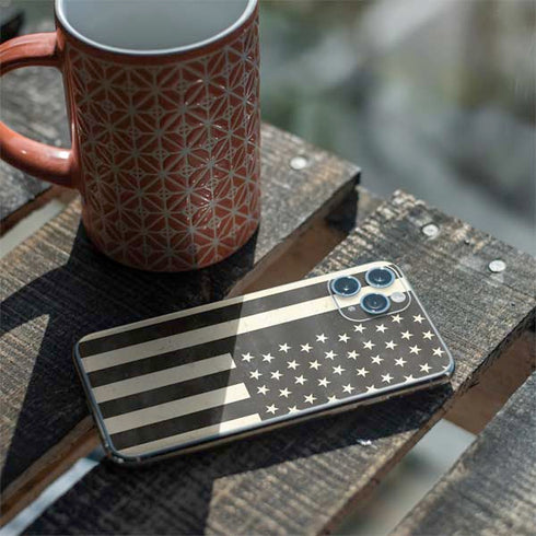 Black & White USA Flag iPhone 11 Pro Skin