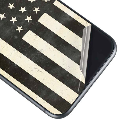 Black & White USA Flag iPhone 11 Skin
