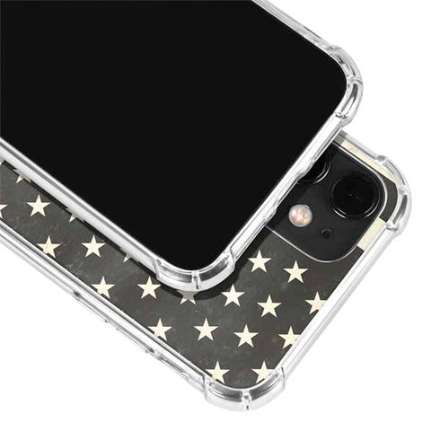 Black & White USA Flag iPhone 12 Mini Clear Case