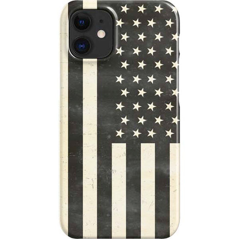 Black & White USA Flag iPhone 12 Mini Lite Case