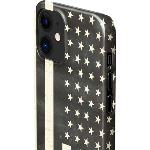 Black & White USA Flag iPhone 12 Mini Lite Case