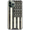Black & White USA Flag iPhone 12 Pro Clear Case