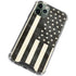 Black & White USA Flag iPhone 12 Pro Clear Case