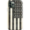 Black & White USA Flag iPhone 12 Pro Impact Case