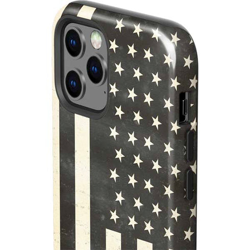 Black & White USA Flag iPhone 12 Pro Max Impact Case