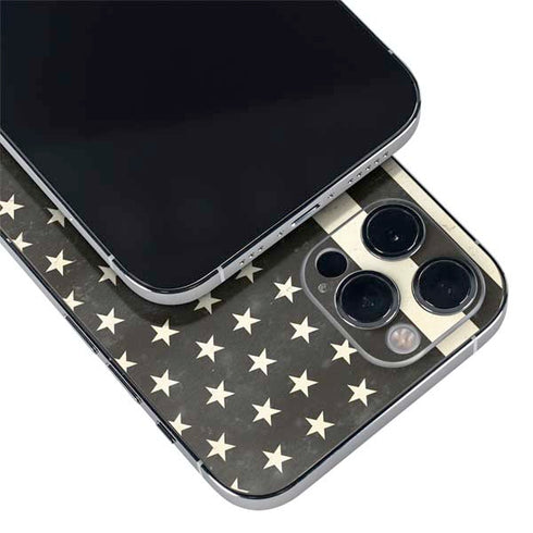 Black & White USA Flag iPhone 12 Pro Max Skin
