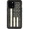 Black & White USA Flag iPhone 12 Pro Max Waterproof Case