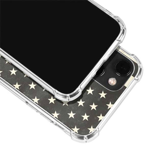 Black & White USA Flag iPhone 13 Mini Clear Case