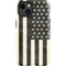 Black & White USA Flag iPhone 15 Plus Impact Case