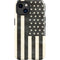 Black & White USA Flag iPhone 14 Plus Impact Case