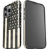 Black & White USA Flag iPhone 15 Pro Impact Case