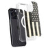 Black & White USA Flag iPhone 14 Pro MagSafe Case