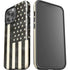 Black & White USA Flag iPhone 14 Pro Max Impact Case