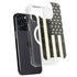 Black & White USA Flag iPhone 15 Pro Max MagSafe Case