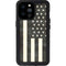Black & White USA Flag iPhone 14 Pro Max Waterproof Case