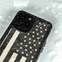 Black & White USA Flag iPhone 14 Pro Max Waterproof Case