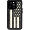 Black & White USA Flag iPhone 14 Pro Waterproof Case