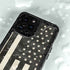 Black & White USA Flag iPhone 14 Pro Waterproof Case