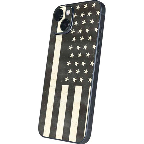 Black & White USA Flag iPhone 14 Skin