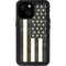 Black & White USA Flag iPhone 15 Waterproof Case
