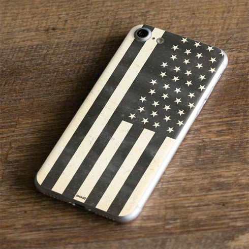 Black & White USA Flag iPhone 7 Skin