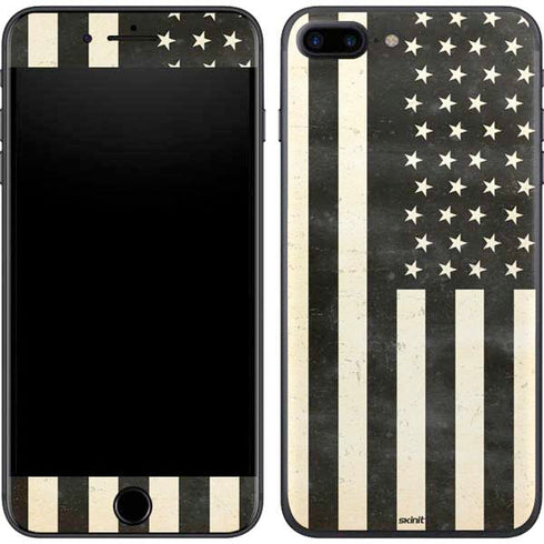 Black & White USA Flag iPhone 8 Plus Skin