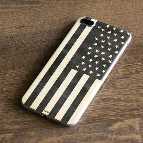 Black & White USA Flag iPhone 8 Plus Skin
