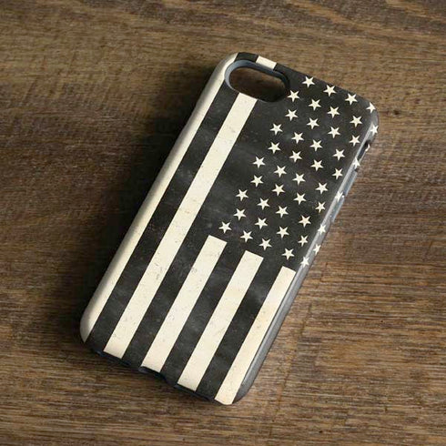 Black & White USA Flag iPhone 8 Pro Case