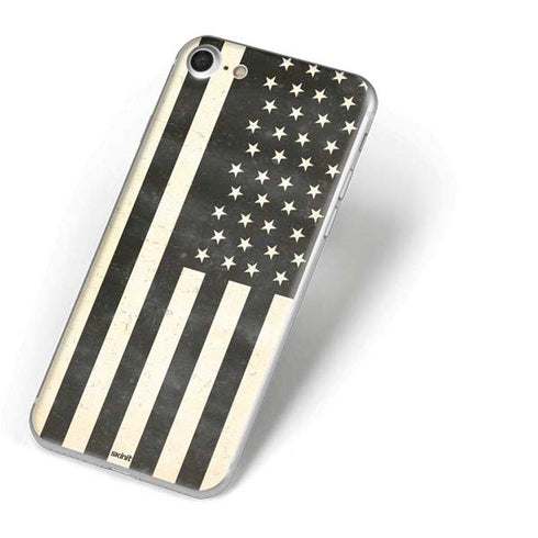 Black & White USA Flag iPhone 8 Skin