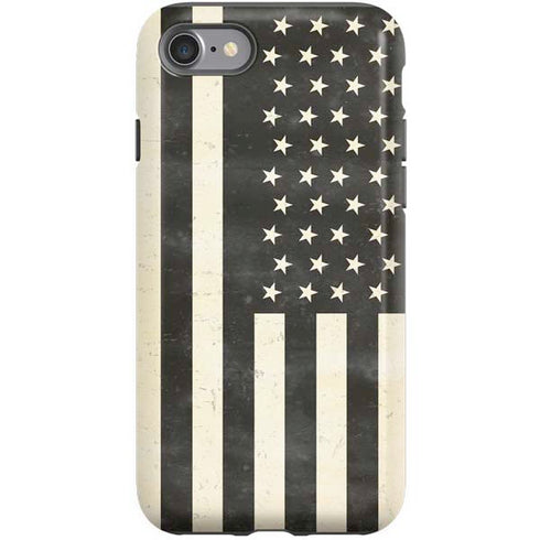 Black & White USA Flag iPhone SE (2nd & 3rd Gen) Pro Case