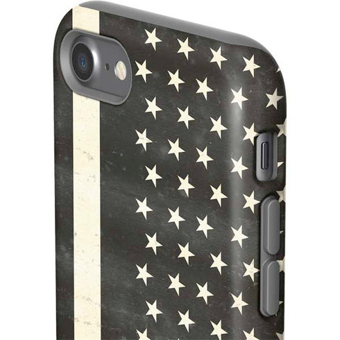 Black & White USA Flag iPhone SE (2nd & 3rd Gen) Pro Case