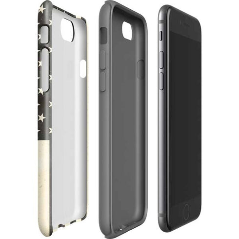 Black & White USA Flag iPhone SE (2nd & 3rd Gen) Pro Case