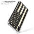 Black & White USA Flag iPhone XR Clear Case