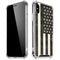 Black & White USA Flag iPhone XS Max Clear Case