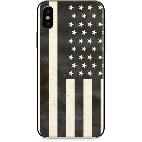 Black & White USA Flag iPhone XS Max Skin