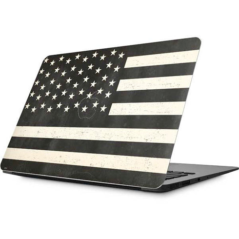 Black & White USA Flag Apple MacBook Skin