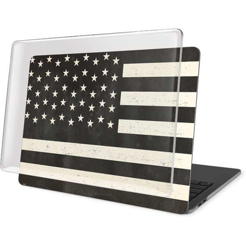 Black & White USA Flag MacBook Pro 13in (2020) Case plus Skin