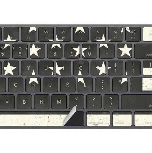Black & White USA Flag Magic Keyboard with Numeric Keypad Skin