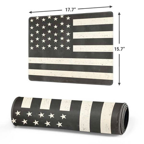 Black & White USA Flag Gaming Mouse Pad