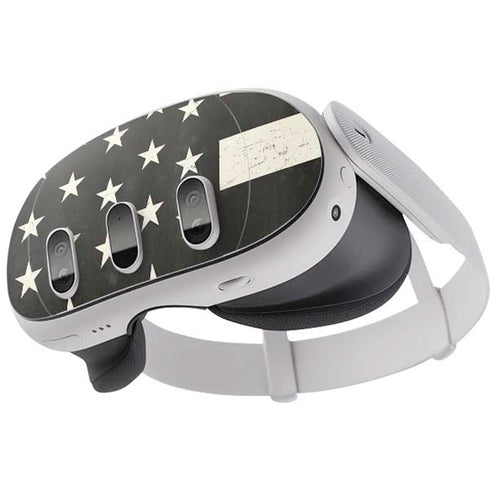 Black & White USA Flag Meta Quest 3 Skin