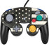 Black & White USA Flag Nintendo GameCube Controller Skin