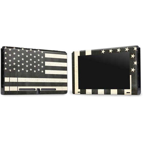Black & White USA Flag Nintendo Switch Bundle Skin