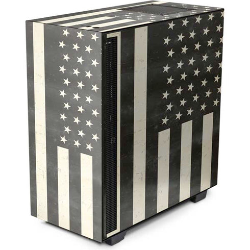Black & White USA Flag NZXT H510 Compact ATX Mid-Tower Case Skin
