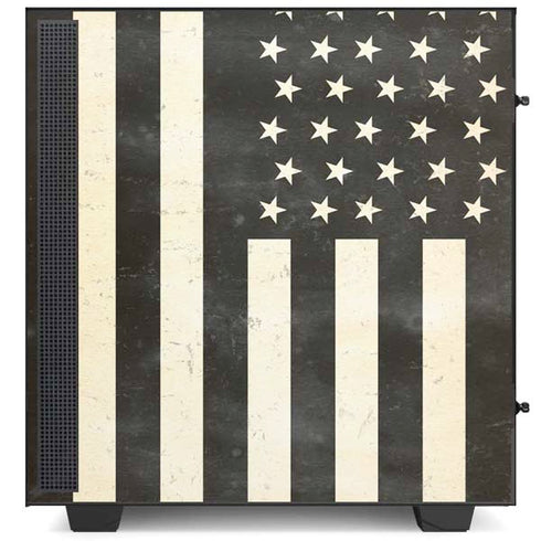 Black & White USA Flag NZXT H510 Compact ATX Mid-Tower Case Skin